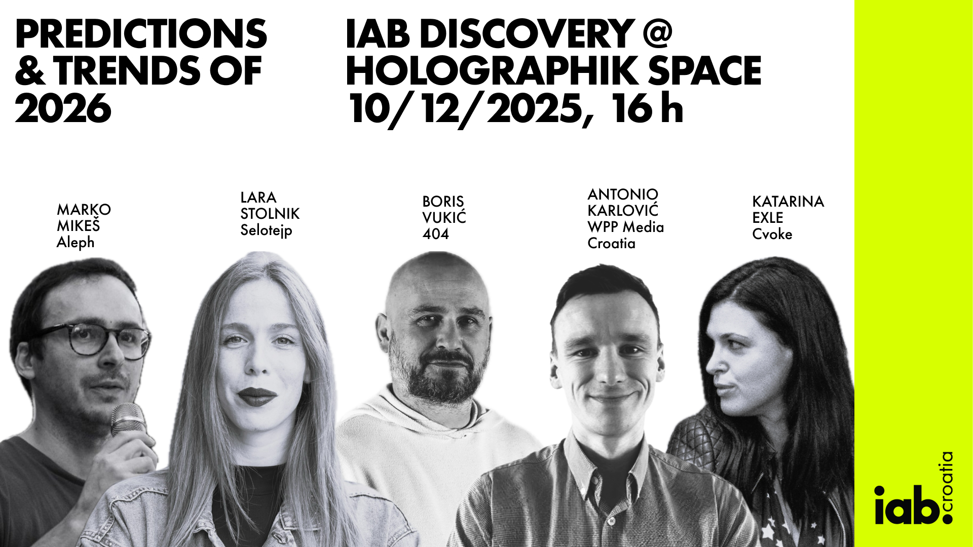 Prosinac u znaku budućnosti: IAB Croatia otkriva trendove za 2026. na događanju u Holographik Spaceu