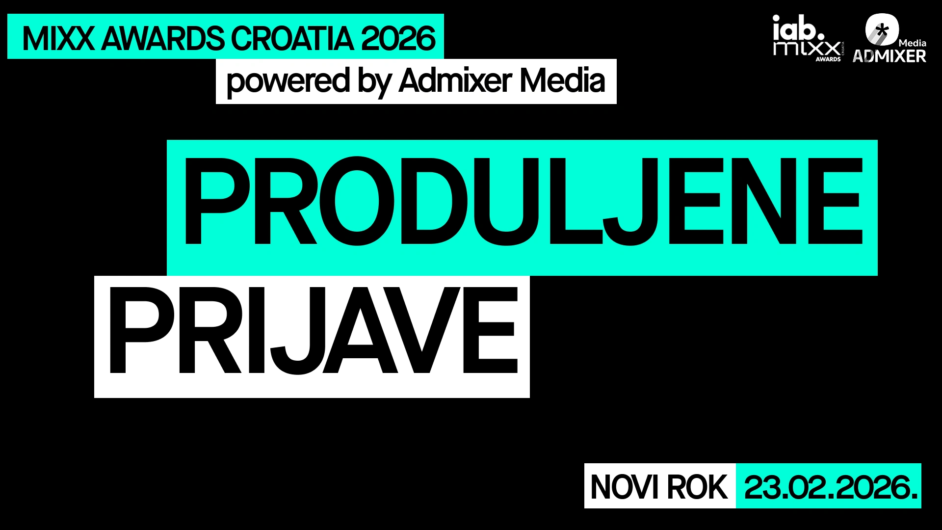 MIXX Awards Croatia: Otvara se dodatni prijavni rok – do 23. veljače!