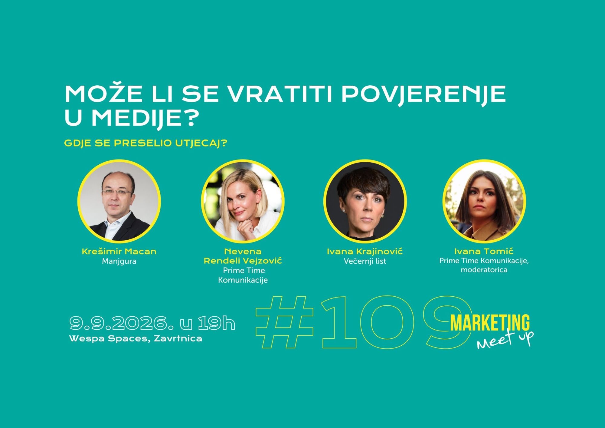 Može li se vratiti povjerenje u medije? Marketing Meet Up otvara novu sezonu panel-raspravom